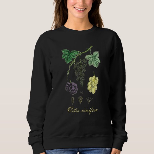 Sweatshirt Cottagecore Vin Botanique Nature (Devant)