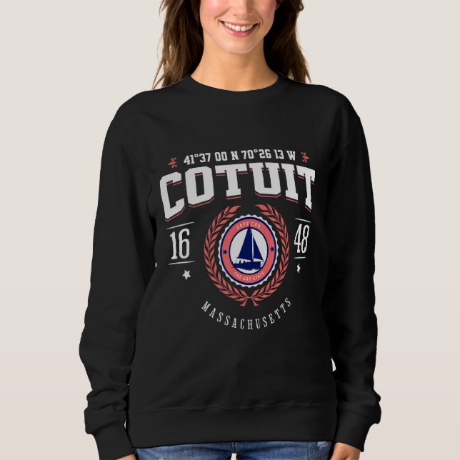 Sweatshirt Cotuit Massachusetts Cape Cod MA Nautical Beach So (Devant)