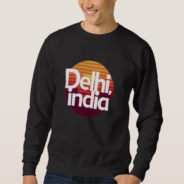 Sweatshirt Coucher de soleil à Delhi, Inde (Devant)