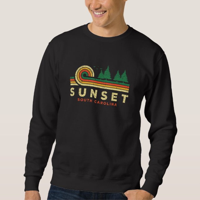 Sweatshirt Coucher de soleil à feuillage persistant Forêt de  (Devant)
