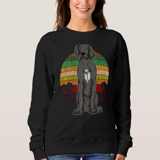 Sweatshirt Coucher de soleil allemand Mastiff Great Dane (Devant)