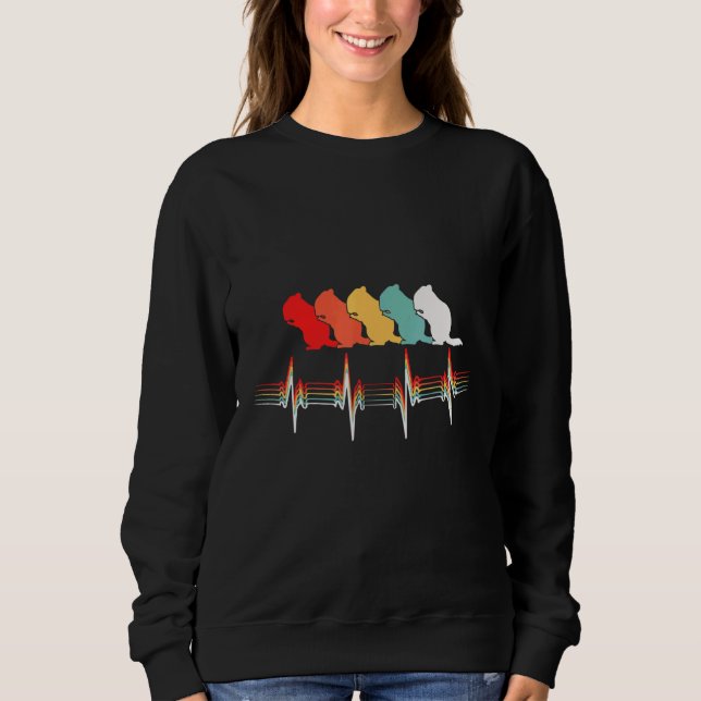 Sweatshirt Coucher de soleil Chinchilla Retro (Devant)