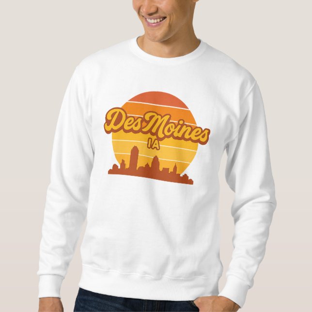 Sweatshirt Coucher de soleil de la ligne aérienne des Moines  (Devant)