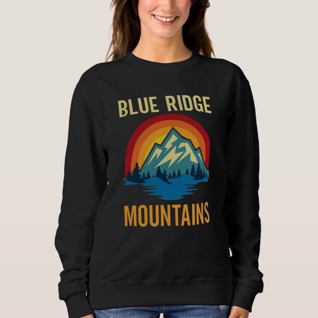 Sweatshirt Coucher de soleil des montagnes Blue Ridge (Devant)
