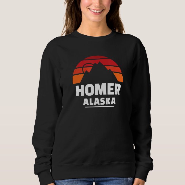 Sweatshirt Coucher de soleil des monts Homer Alaska (Devant)