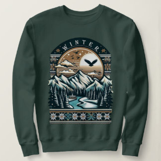 Sweatshirt Coucher de soleil en hiver