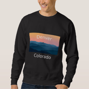 Sweatshirt coucher de soleil montagneux de Denver Colorado vi