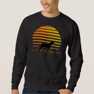 Sweatshirt Coucher De Soleil Sur La Plage Et Chien Rottweiler