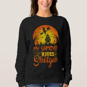 Sweatshirt Coucher de soleil vintage Mon chien Samoyède fait 