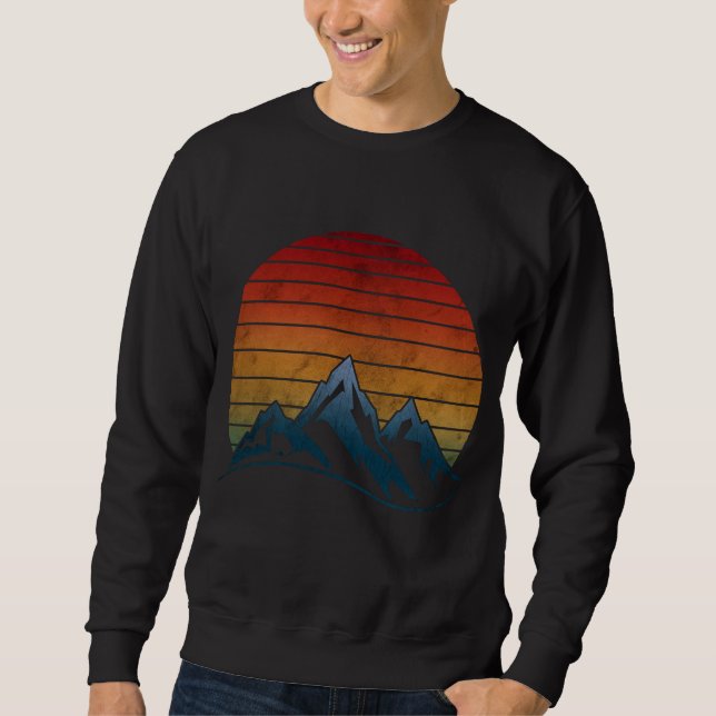 SWEATSHIRT COUCHER DE SOLEIL VINTAGE MONTAGNE (Devant)