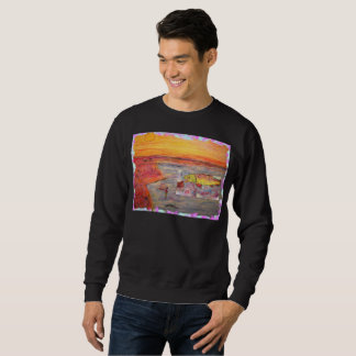 Sweatshirt coucher du soleil de pêche de mouche
