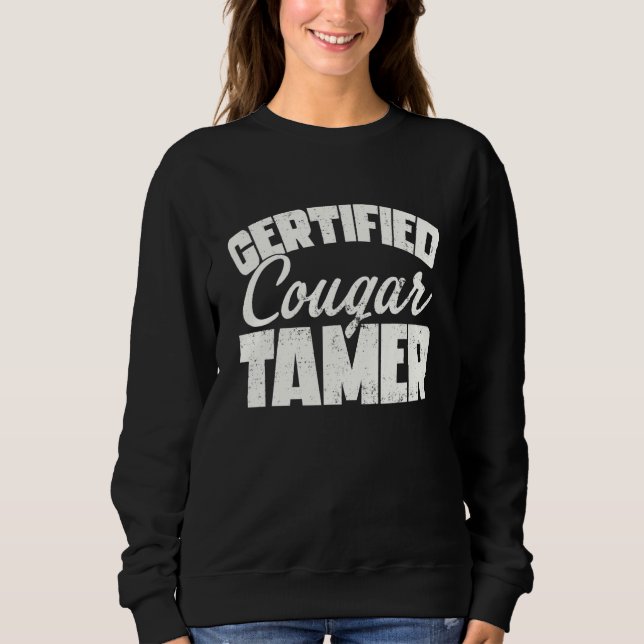 Sweatshirt Cougar certifié drôle de trafiqué (Devant)