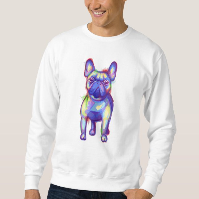 Sweatshirt Couleur de Bulldog français (Devant)