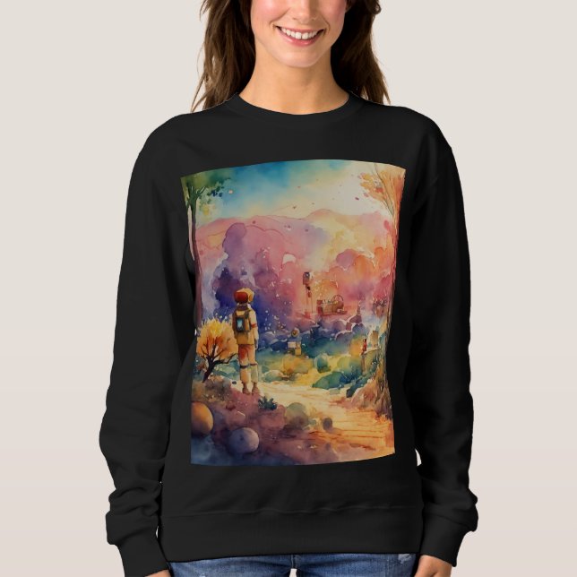 Sweatshirt couleur de l'eau nature design (Devant)