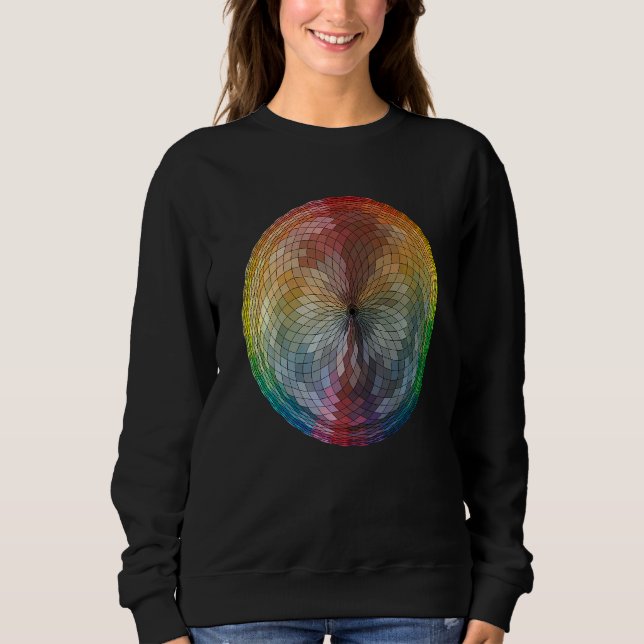 Sweatshirt Couleur main main tirée numérique arc-en-ciel (Devant)