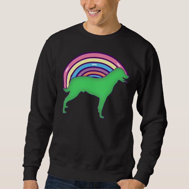 Sweatshirt Couleur Rainbow Rottweiler (Devant)