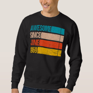 Sweatshirt Couleur vintage de bande stupéfiante depuis Juin 1