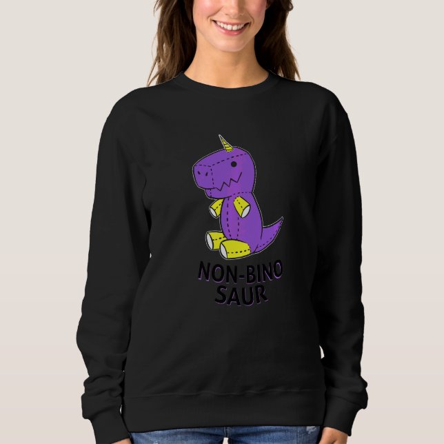 Sweatshirt Couleurs du drapeau de fierté non binaire Nonbinar (Devant)