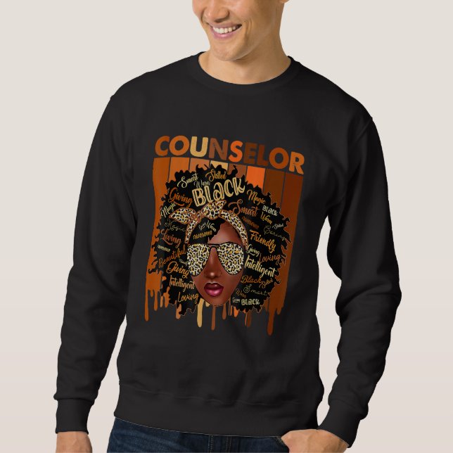 Sweatshirt Counselor Afro African American Women Black Histor (Devant)