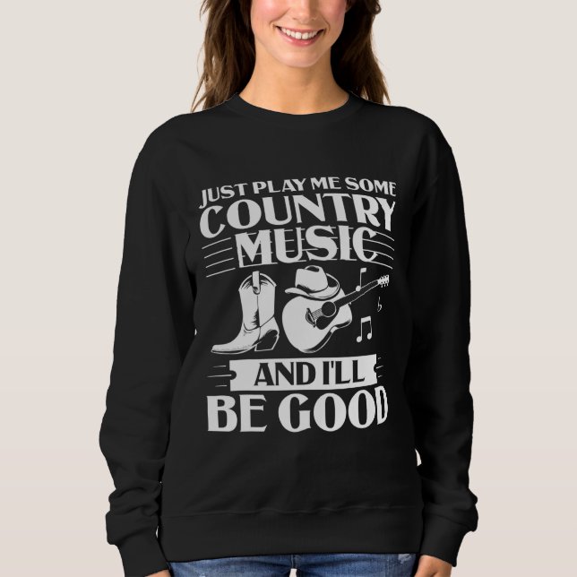 Sweatshirt Country Music Outfit Pays Chanson Enseignant Pays (Devant)