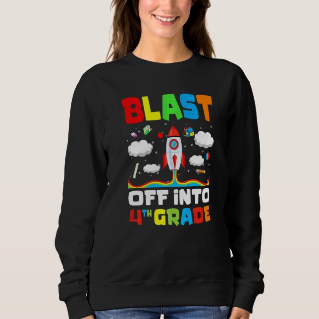 Sweatshirt Coup De Feu En Roquette De 4E Année Premier Jour D (Devant)