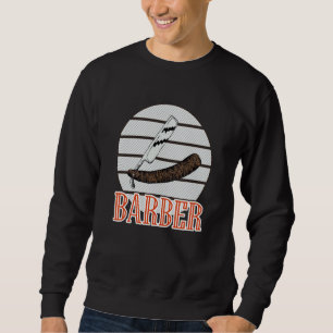 Sweatshirt Coupe de cheveux de barbier vintage rasoirs barber