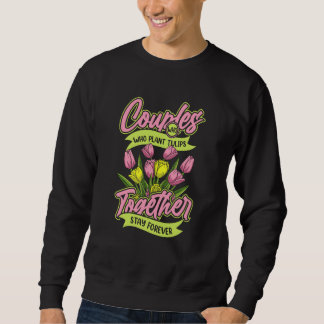 Sweatshirt Couple de jardiniers jardin tulipe jardinage