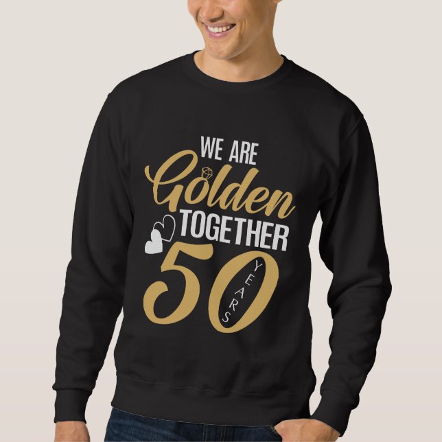 Sweatshirt Couple d'or 50 ans 50e Mariage (Devant)