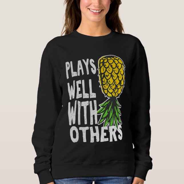 Sweatshirt Couple Échangiste Joue Bien Avec Les Autres À L'En (Devant)