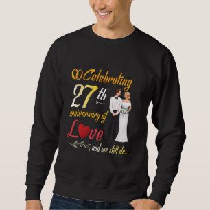 Sweatshirt Couple Fête Le 27E Anniversaire De L'Amour Et Nous