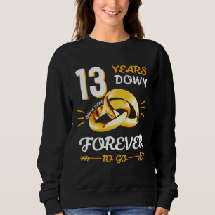 Sweatshirt Couple Marié 13 Ans En Bas Bague Pour Toujours All