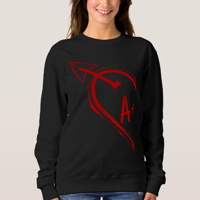 Sweatshirt Couple Valentine Heart for Her A 2023 Happy Valent (Devant)