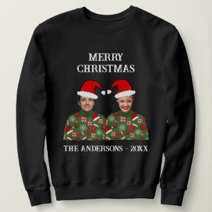 Sweatshirt Couples Photo Joyeux Noël Doux moche
