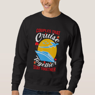 Sweatshirt Couples Qui Croisent Ensemble Restent Rétro D