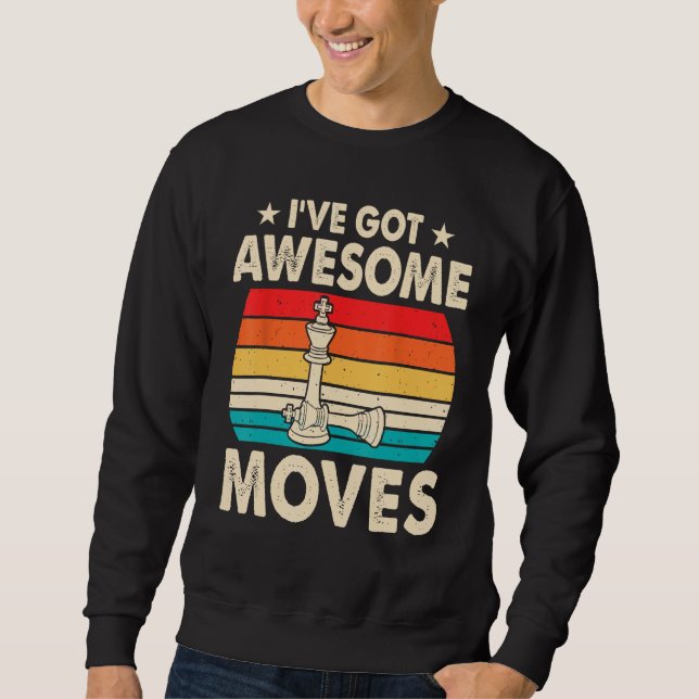 Sweatshirt Coups d'échecs Citation de jeu de mots de joueur d (Devant)