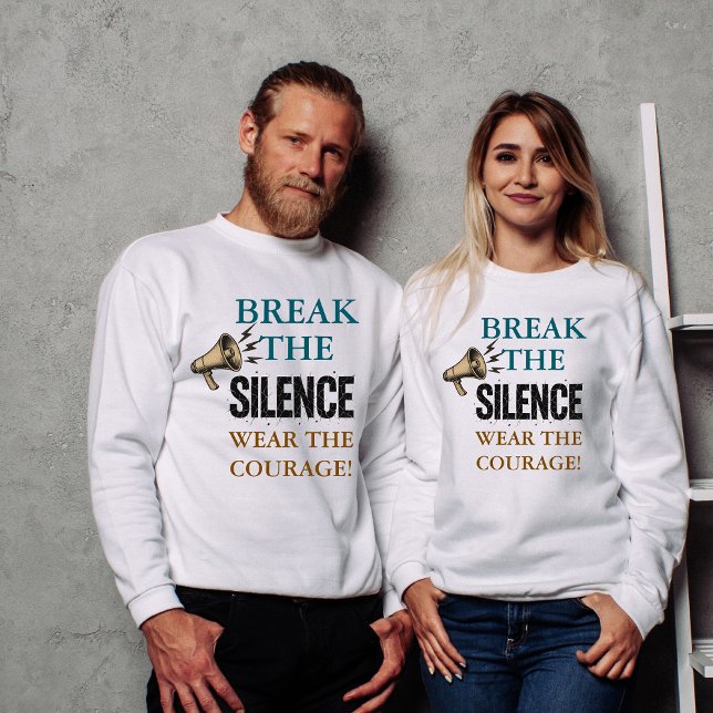 Sweatshirt Courage Briser le Silence (Créateur téléchargé)