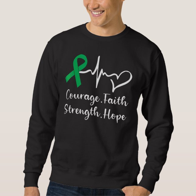 Sweatshirt Courage Foi Force Espoir Sensibilisation aux malad (Devant)