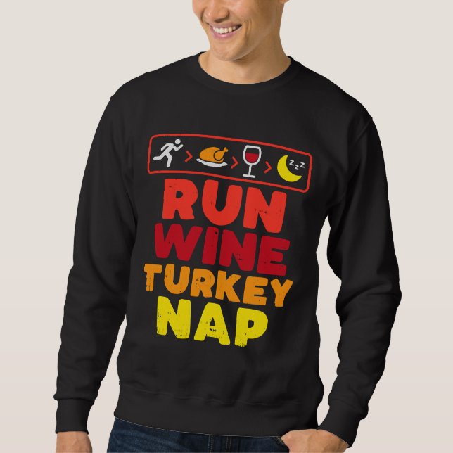 Sweatshirt Coureur de Thanksgiving Run Wine (Devant)