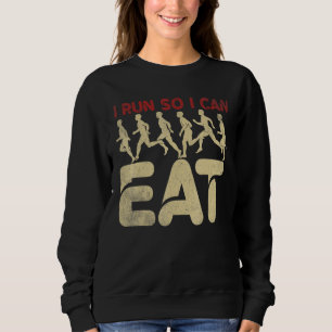 Sweatshirt Coureur en course Je cours pour pouvoir manger 1
