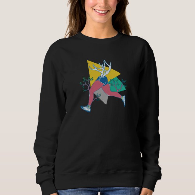 Sweatshirt Courez comme un cerf (Devant)