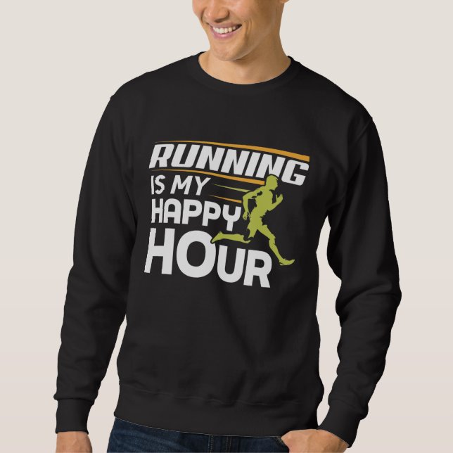 Sweatshirt Courir Est Mon Bon Coureur D'Heure (Devant)