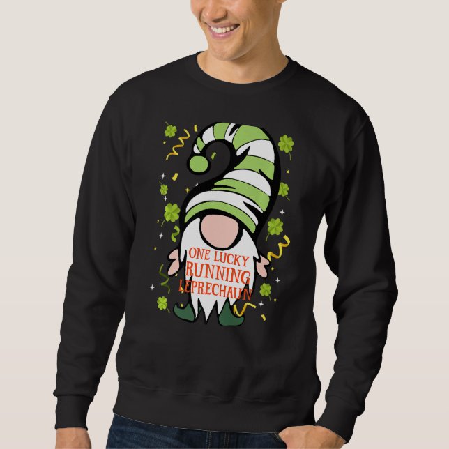 Sweatshirt Courir Funny St Patrick S Day Lucky Gnome Family (Devant)