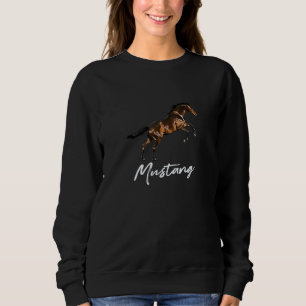 Sweatshirt Courir Sauvage Mustang Cheval race Equestre Lover