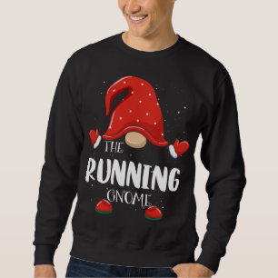 Sweatshirt Courir un pyjama de Noël Gnome Correspondant Famil