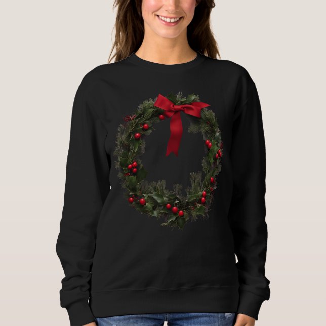Sweatshirt Couronne de Noël (Devant)