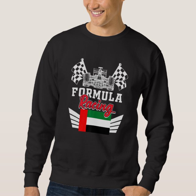 Sweatshirt Course automobile d'Abu Dhabi Drapeau EAU Voiture  (Devant)