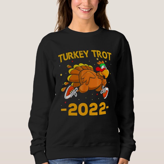 Sweatshirt Course de dindon de Noël 2022 Huffin The Stuffin j (Devant)