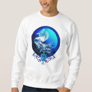 SWEATSHIRT COURSE DE LUNE BLUE TURTTUE SEA