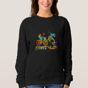 Sweatshirt Course de vélo de natation Triathlon Zip