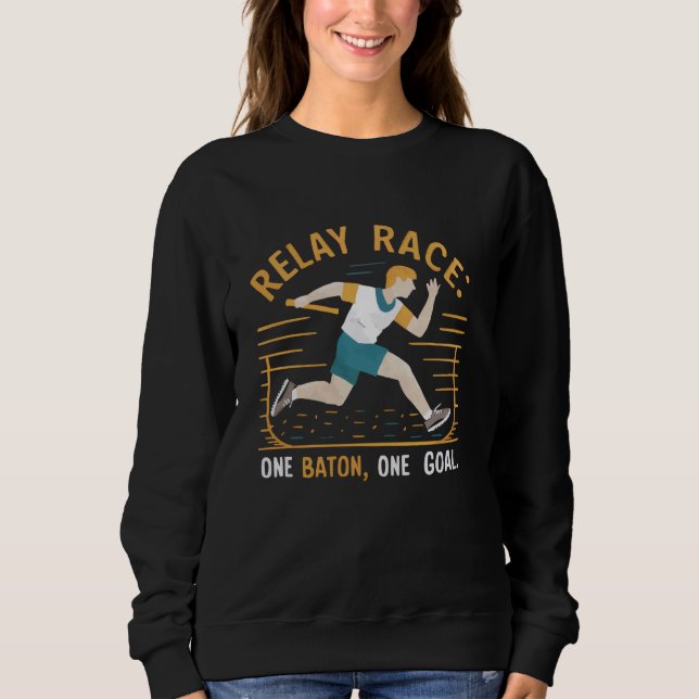 Sweatshirt Course Relais Course Athlète Piste Et Sprinter De  (Devant)
